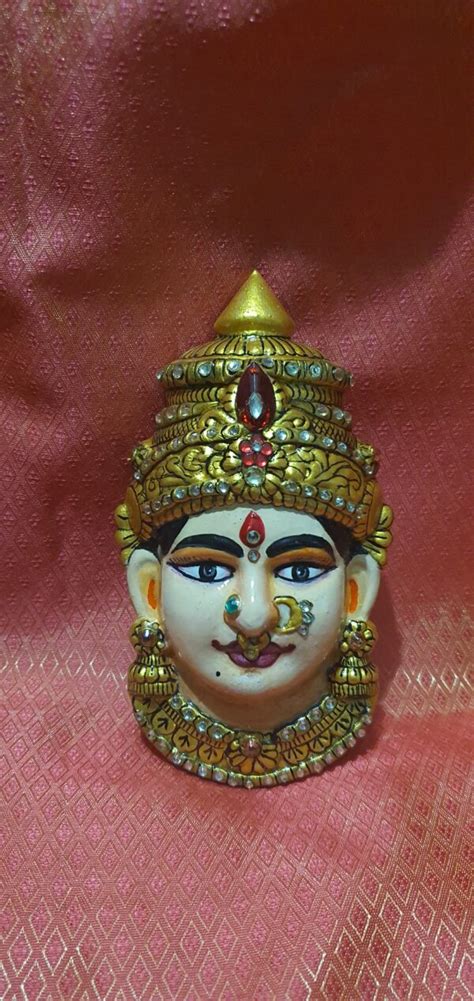 Lakshmi Face Mask Idol Mukhota For Pooja Mintorie