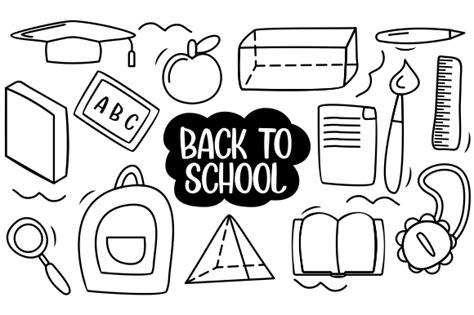 Cute Back To School Doodle Element Graphic By 2qnah · Creative Fabrica