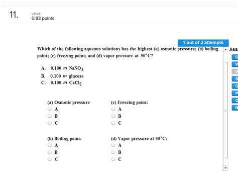 Solved Which Of The Following Aqueous Solutions Has The Chegg