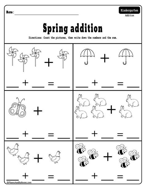 Spring Kindergarten Worksheets Pack Perfect For Your Spring Theme 2eb In 2024 Kindergarten