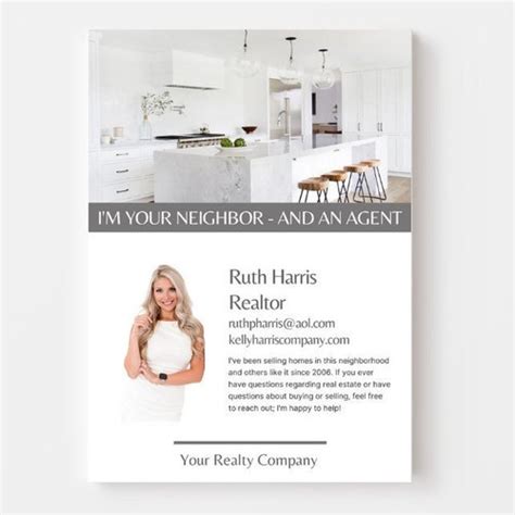 Real Estate New Agent Introduction Letter Flyer Template Etsy