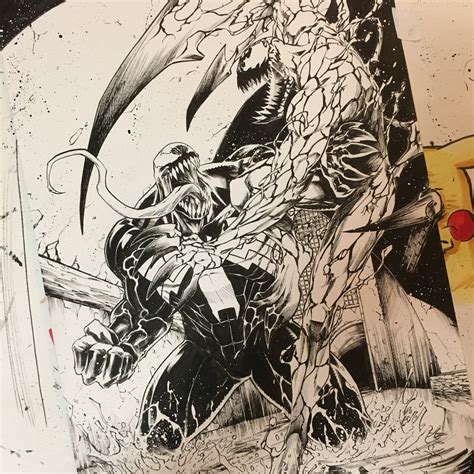 Carnage Vs Venom Drawing