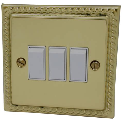 Georgian Polished Brass Sockets And Switches From Socket Store