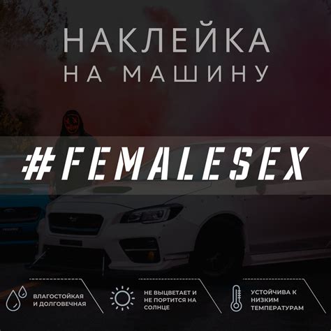 Наклейка на авто Female Sex купить по выгодным ценам в интернет магазине Ozon 1052171457