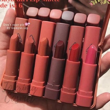 Jual 6PCS HASAYA GIRL MINI LIPSTICK NUDE SERIES Dapat 1 Set Kaca
