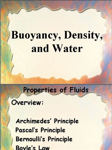 Buoyancy, Density, and Water | PDF | Buoyancy | Pressure