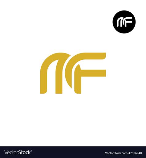 Letter Mf Monogram Logo Design Royalty Free Vector Image