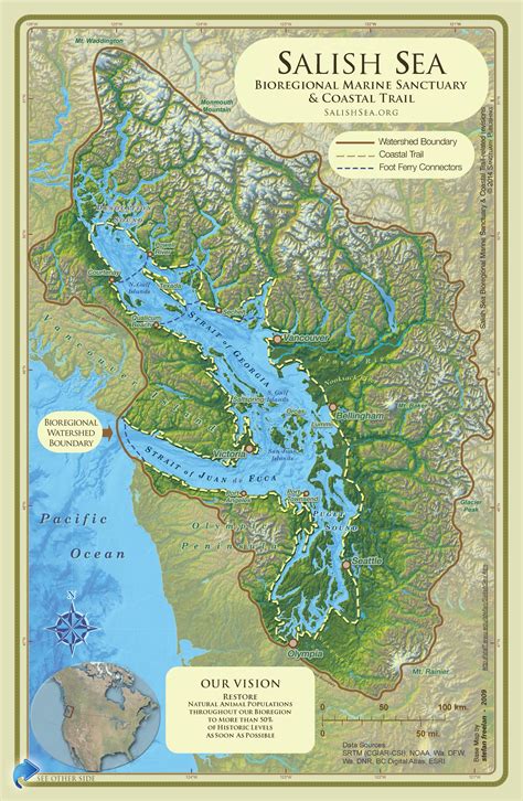 The Salish Sea [3375 x 5175] (x-post /r/Cascadia) : MapPorn