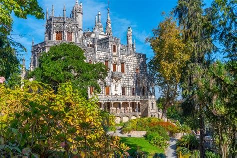 Main House Of Quinta Da Regaleira Palace In Sintra Portugal Stock