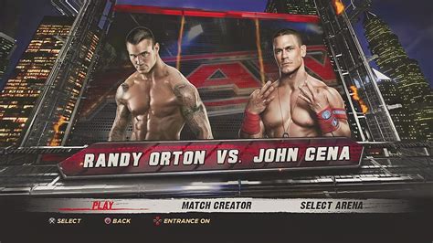 WWE 12 PS3 RANDY ORTON Vs JOHN CENA YouTube