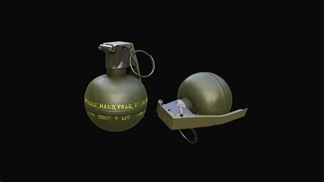 D Model M Fragmentation Grenade Vr Ar Low Poly Cgtrader