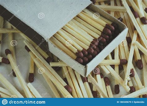 Matches In Box On White Background Macro Photography Close Up Shot