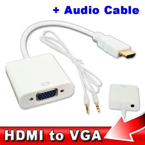 Jual Kabel Hdmi To Vga Converter Hdmi To Vga Video Audio Output