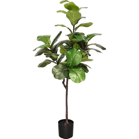 Zekoo Artificial Fiddle Leaf Fig Tree Tall Fake Tree Faux Plants Indoor