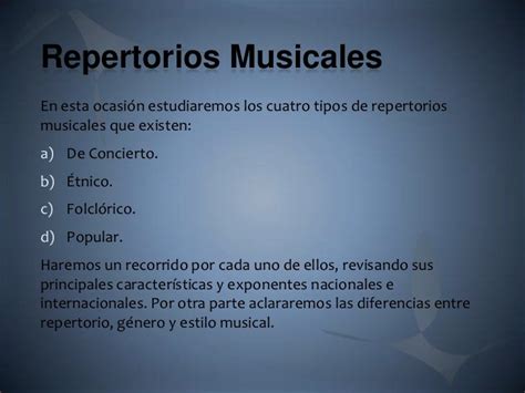 Repertorios Musicales