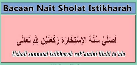 Bacaan Doa Setelah Sholat Istikharah Lengkap Arab Latin Dan Artinya