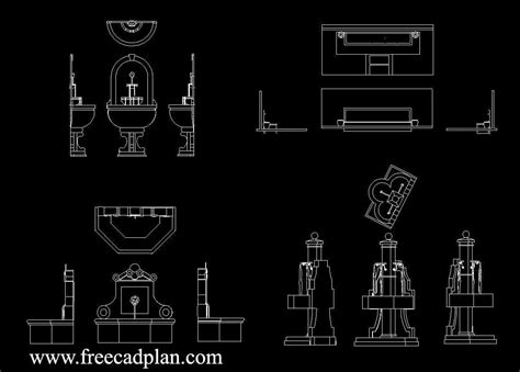 Fuente De Pared Bloque Cad En Autocad Dwg Descargar Free Cad Plan