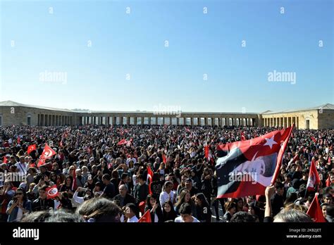 People Visit Anitkabir The Mausoleum Of Mustafa Kemal Ataturk Modern