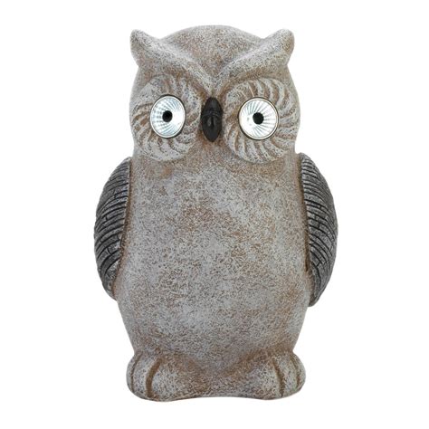 SOLAR OWL STATUE Garden Owl Outdoor Garden Statues Garden Statues