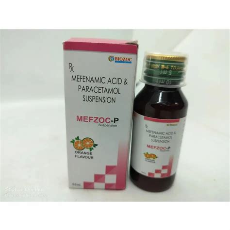 Mefenamic Acid And Paracetamol Suspension At Bottle Meftal P