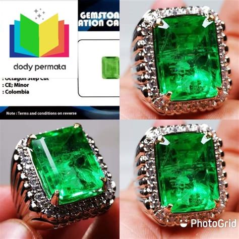 Jual NATURAL BATU PERMATA EMERALD BERYL ZAMBRUD COLOMBIA MEMO SGR GEMS