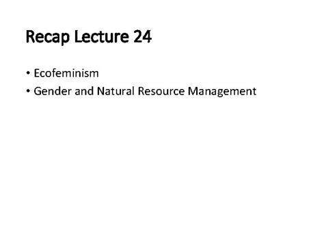 Lecture 25 Natural Resource Planning And Management Dr