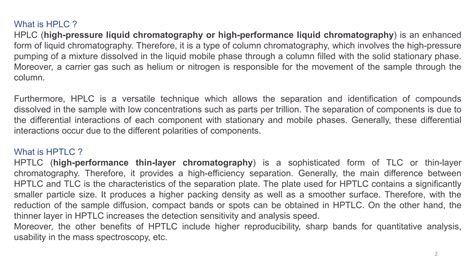 Difference Between Hplc And Hptlc And Applications Ppt