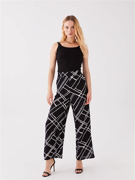 Elastic Waist Comfortable Pattern Patterned Women S Trousers S Jr Z