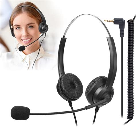 Voistek Office Headset Wired Telephone Headset With Noise Cancelling Microphone Standard 25mm