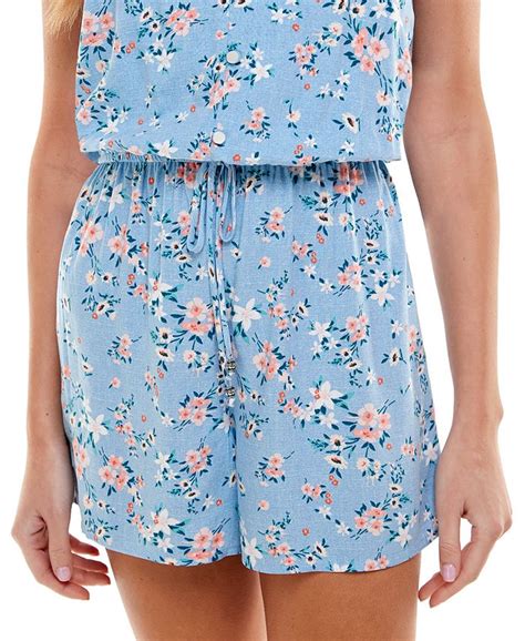 Kingston Grey Juniors Floral Print Romper Macys