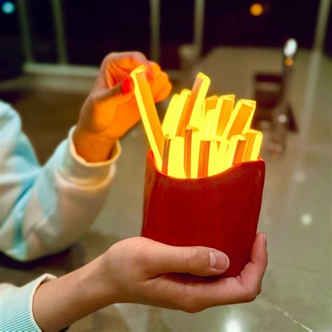 NEON FRIES SCULPTURES NIGHTGLOW ORIGINAL— LED NEON SIGN – Nightglow Studio