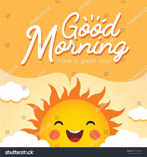 Good Morning Morning Vector Illustration Cute: vector de stock (libre