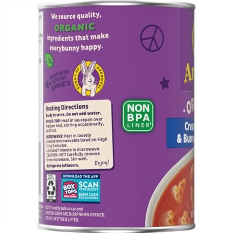 Annie S Organic Creamy Tomato And Bunny Pasta Soup Oz Kroger