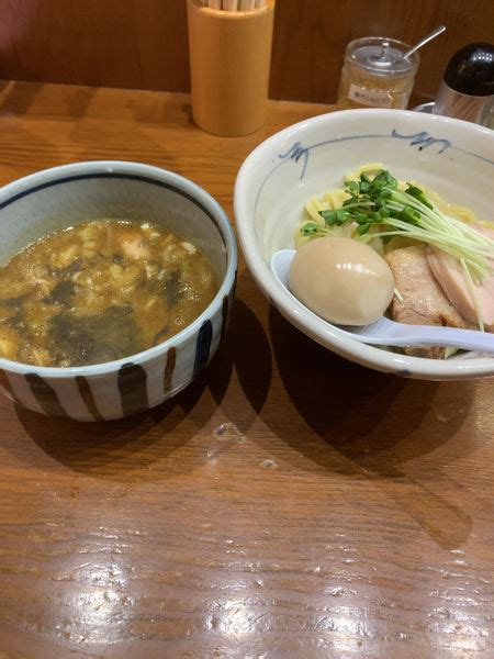 『特濃平子煮干つけ麺味玉追加1020円』麺や百日紅のレビュー ラーメンデータベース