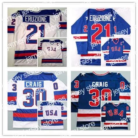 Hockey Jerseys Man Retro 1980 USA Ice Hockey Jerseys 17 Jack Ocallahan ...