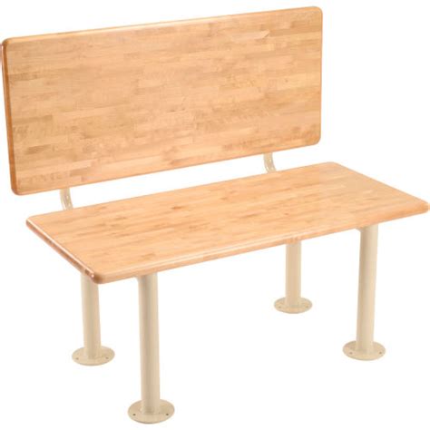 Global Industrial™ ADA Locker Room Bench, Hardwood, 42"W x 20"D x 17-1/4"H