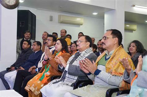 Honble Bjp National President Shri Jp Nadda Listening To Honble