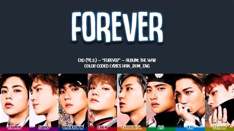 EXO 엑소 FOREVER Lyrics Color Coded Han Rom Eng YouTube