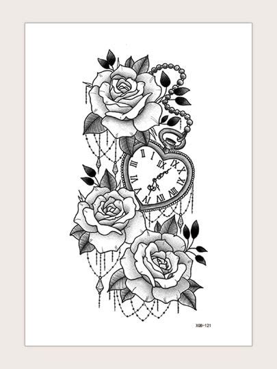 Sheet Flower Pattern Tattoo Sticker Fake Tattoos Tattoos For Women