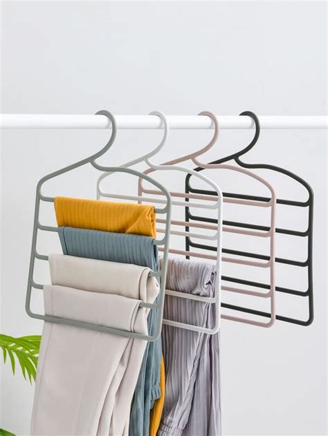 1pc Random Color Multifunction Clothes Hanger 5 Layer PP Magic Trouser