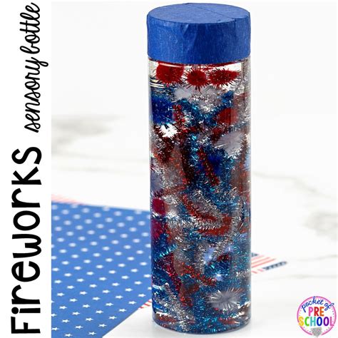 USA Patriotic Sensory Bottles - Pocket of Preschool