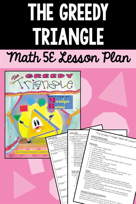 The Greedy Triangle Math 5e Lesson Plan 2d Shapes Geometry