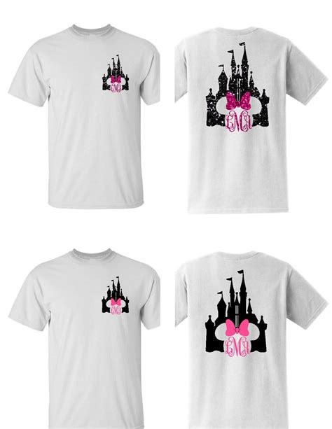 Monogrammed Disney T Shirt Castle Etsy