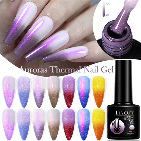 Lilycute Ml Auroras Thermal Gel Nail Polish Semi Permanent Nail Art