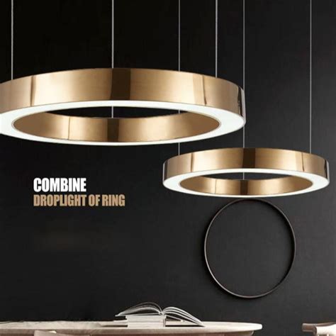 modern golden  circle led pendant lights  furniture store