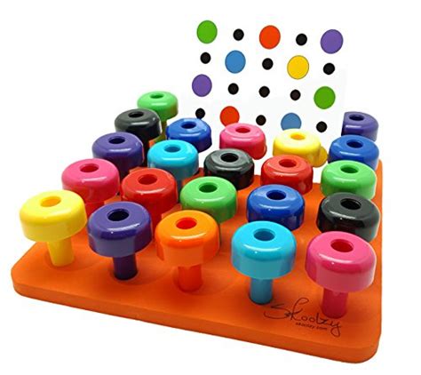 Peg Board Set With Pattern Card By Skoolzy Fine Motor Toy For