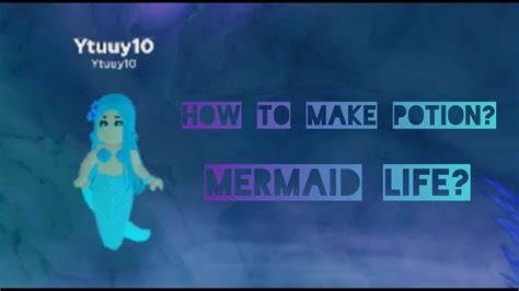 How To Make Potion In Mermaid Life🧪 Roblox Youtube