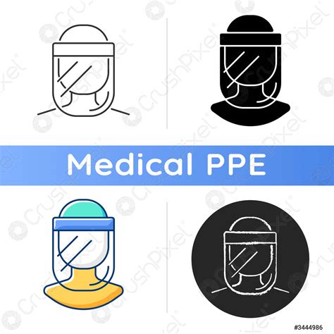 Medical face shield icon - stock vector 3444986 | Crushpixel