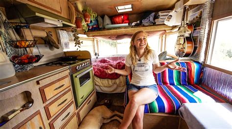 Minimalist Couple Living In A Tiny Camper Trailer That Cost Only 1800