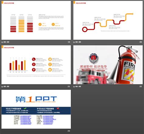 提高消防知识共创平安家园PPT模板 第一PPT